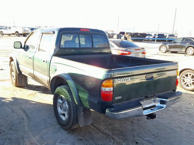 5TEGN92N53Z281987 - 2003 TOYOTA TACOMA DOU GREEN photo 3