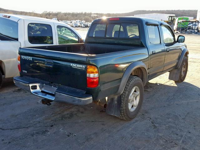 5TEGN92N53Z281987 - 2003 TOYOTA TACOMA DOU GREEN photo 4