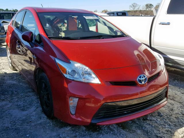 JTDKN3DU8D5627059 - 2013 TOYOTA PRIUS RED photo 1