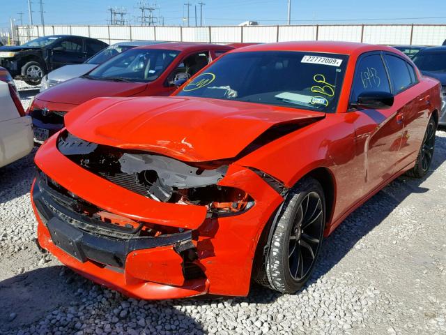 2C3CDXBG9JH185042 - 2018 DODGE CHARGER SX ORANGE photo 2