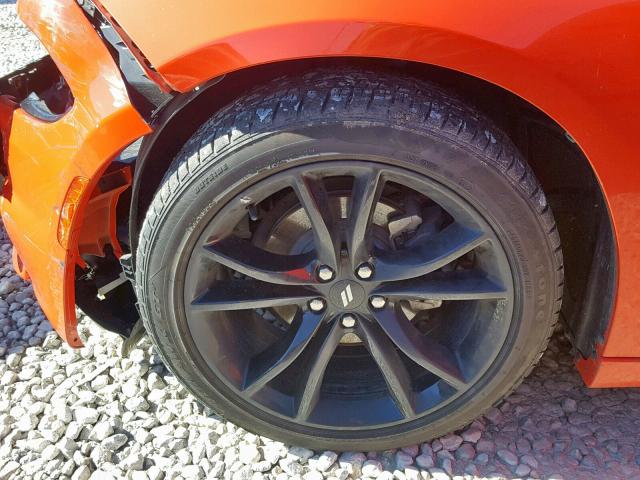 2C3CDXBG9JH185042 - 2018 DODGE CHARGER SX ORANGE photo 9