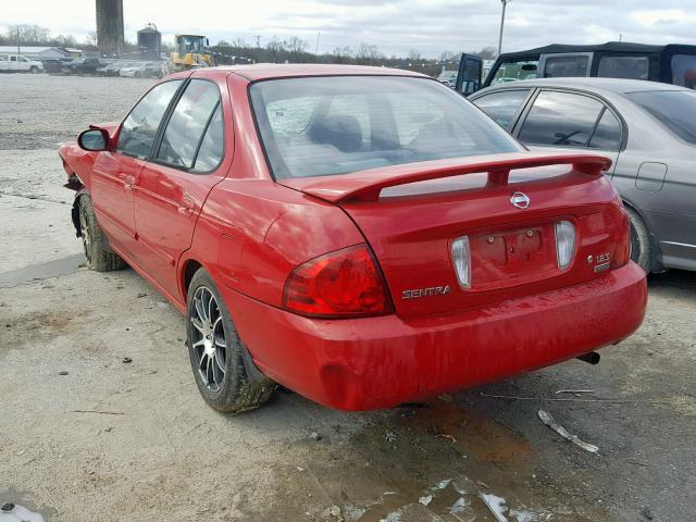 3N1CB51D86L584670 - 2006 NISSAN SENTRA 1.8 წითელი ფოტო 3