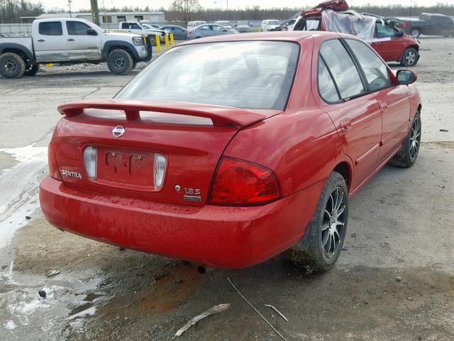 3N1CB51D86L584670 - 2006 NISSAN SENTRA 1.8 წითელი ფოტო 4