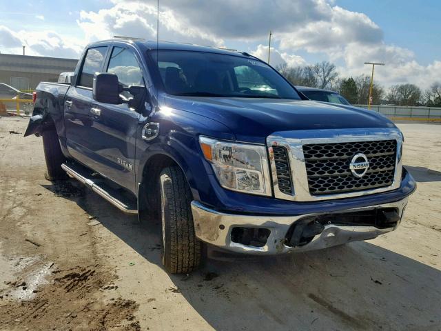 1N6AA1E53HN570985 - 2017 NISSAN TITAN SV BLUE photo 1