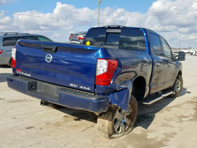 1N6AA1E53HN570985 - 2017 NISSAN TITAN SV BLUE photo 4