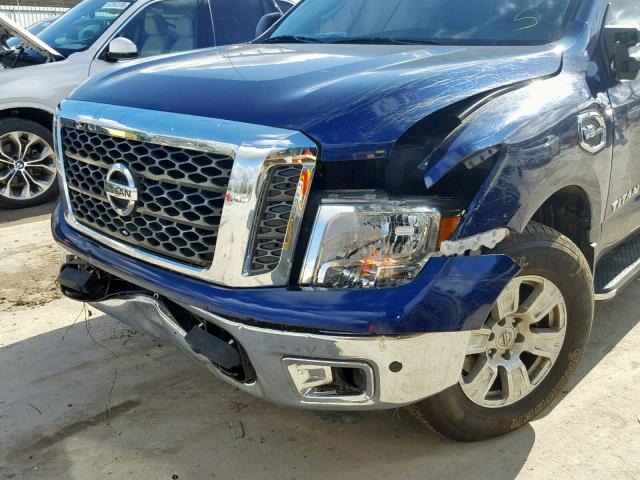 1N6AA1E53HN570985 - 2017 NISSAN TITAN SV BLUE photo 9