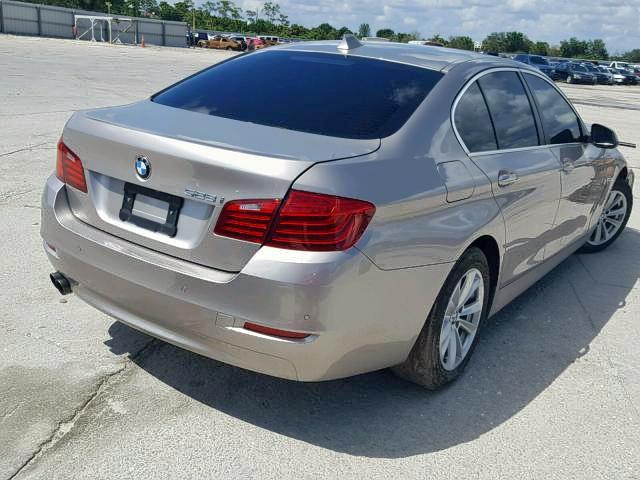 WBA5A7C54ED616459 - 2014 BMW 528 XI SILVER photo 4