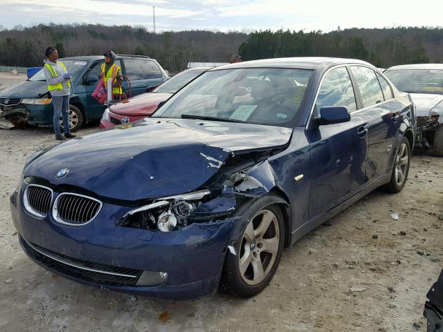 WBANW13558CZ70726 - 2008 BMW 535 I BLUE photo 2