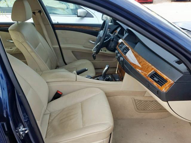 WBANW13558CZ70726 - 2008 BMW 535 I BLUE photo 5