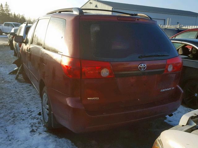 5TDZA29C56S508452 - 2006 TOYOTA SIENNA CE MAROON photo 3