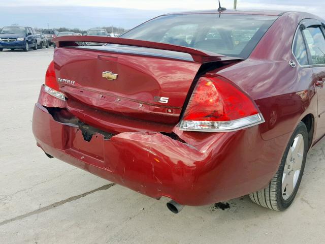 2G1WD58C279306197 - 2007 CHEVROLET IMPALA SUP მუქწითელი ფოტო 9