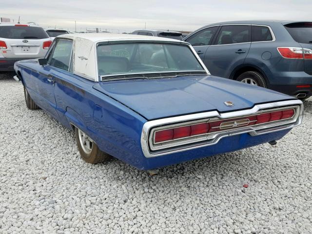 6Y83Z117699 - 1966 FORD THUNDERBIR BLUE photo 3