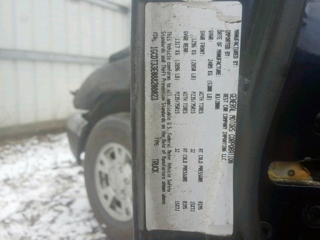 1GCDT33E088208023 - 2008 CHEVROLET COLORADO L BLUE photo 10