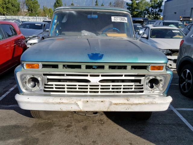 F10AR886888 - 1966 FORD F-100 TEAL photo 9