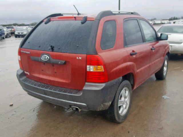 KNDJF724767185224 - 2006 KIA NEW SPORTA RED photo 4