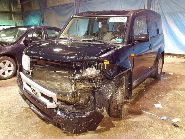 5J6YH28799L000755 - 2009 HONDA ELEMENT EX BLACK photo 2