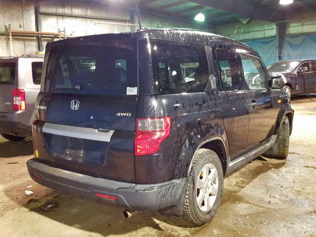 5J6YH28799L000755 - 2009 HONDA ELEMENT EX BLACK photo 4