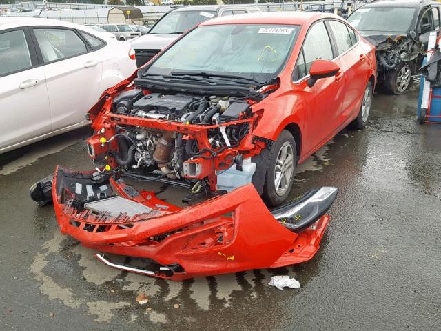 1G1BE5SM0G7284392 - 2016 CHEVROLET CRUZE LT RED photo 2