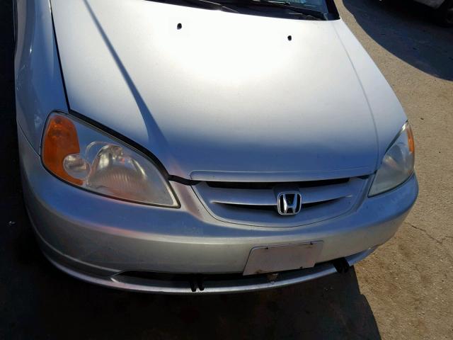 1HGEM212X3L045991 - 2003 HONDA CIVIC DX SILVER photo 9