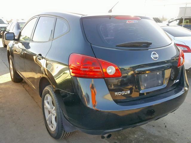 JN8AS58V08W105548 - 2008 NISSAN ROGUE S BLACK photo 3