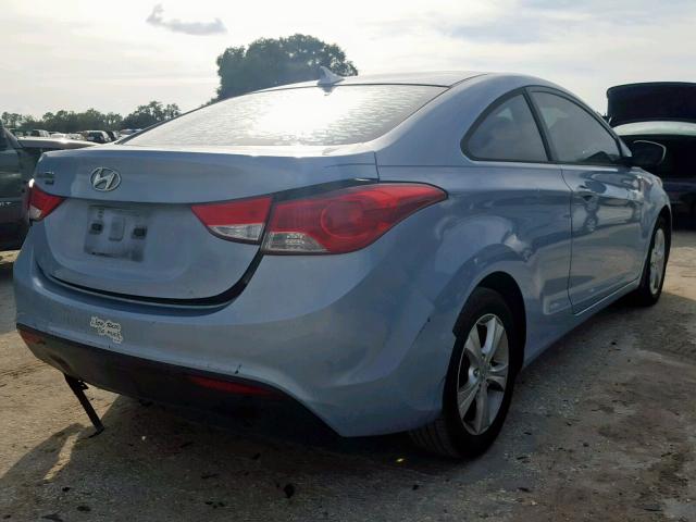 KMHDH6AE2DU014676 - 2013 HYUNDAI ELANTRA CO BLUE photo 4