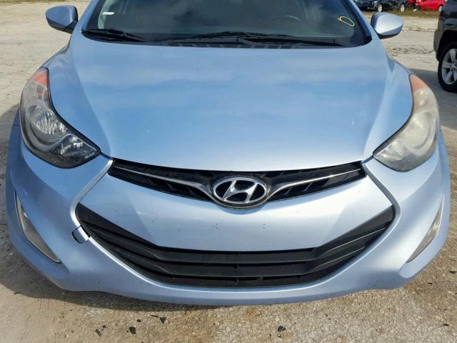 KMHDH6AE2DU014676 - 2013 HYUNDAI ELANTRA CO BLUE photo 9