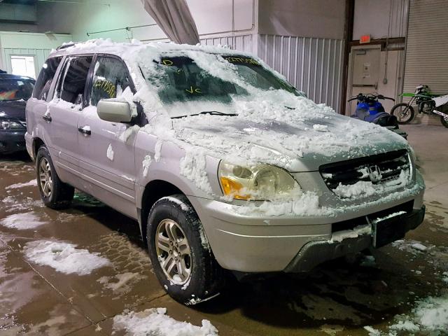 2HKYF18584H513061 - 2004 HONDA PILOT EXL GRAY photo 1