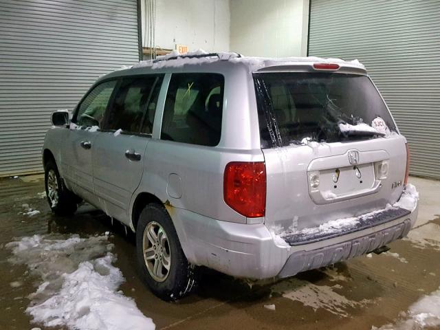 2HKYF18584H513061 - 2004 HONDA PILOT EXL GRAY photo 3