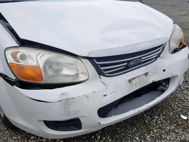 KNAFE122X85542668 - 2008 KIA SPECTRA EX WHITE photo 9