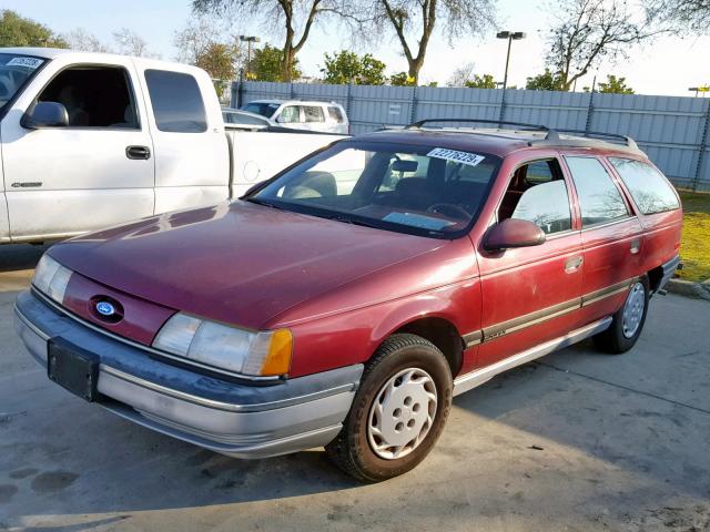 1FACP57U8LG264051 - 1990 FORD TAURUS GL BURGUNDY photo 2