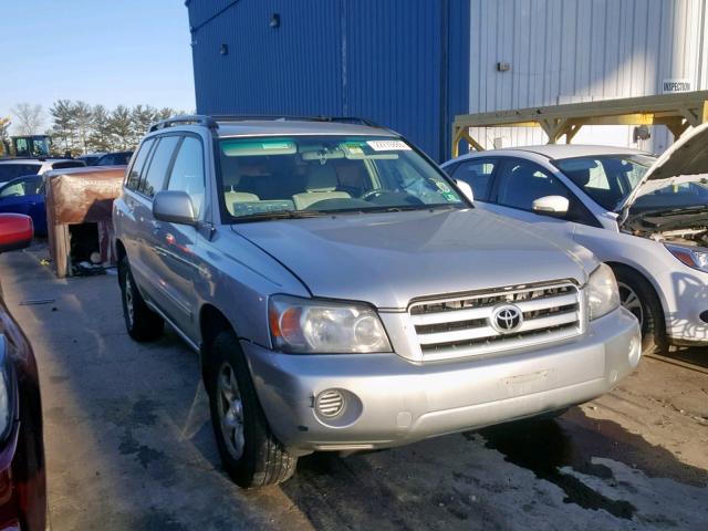 JTEHD21A760044706 - 2006 TOYOTA HIGHLANDER SILVER photo 1