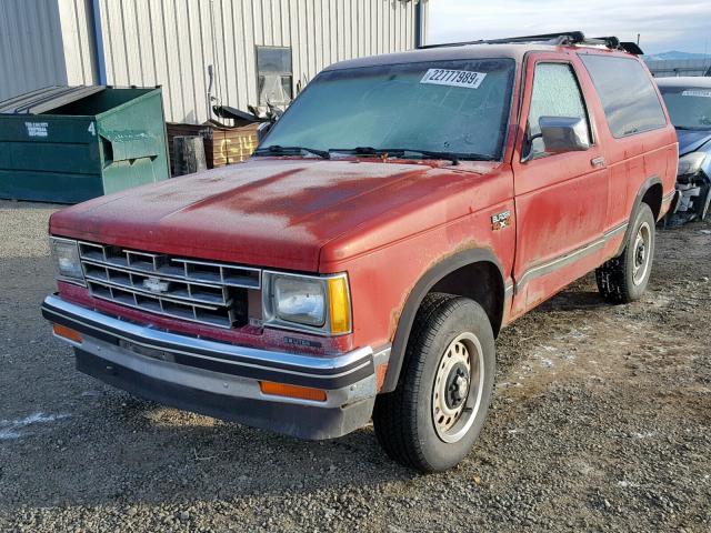 1G8CT18B3F8123845 - 1985 CHEVROLET BLAZER S10 RED photo 2