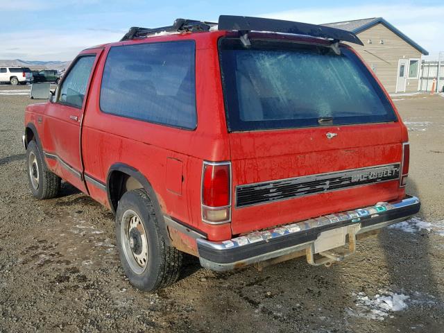 1G8CT18B3F8123845 - 1985 CHEVROLET BLAZER S10 RED photo 3