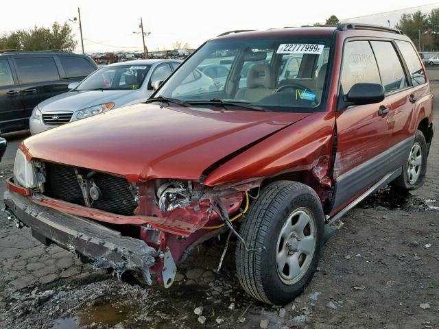 JF1SF63562H702822 - 2002 SUBARU FORESTER L RED photo 2