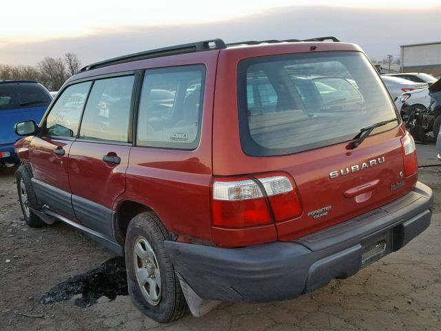 JF1SF63562H702822 - 2002 SUBARU FORESTER L RED photo 3