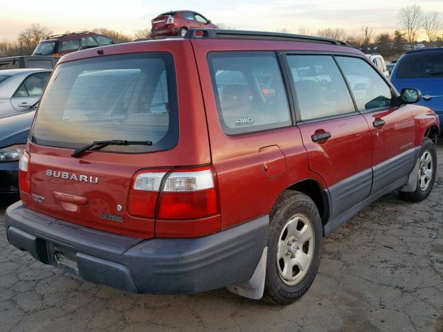 JF1SF63562H702822 - 2002 SUBARU FORESTER L RED photo 4