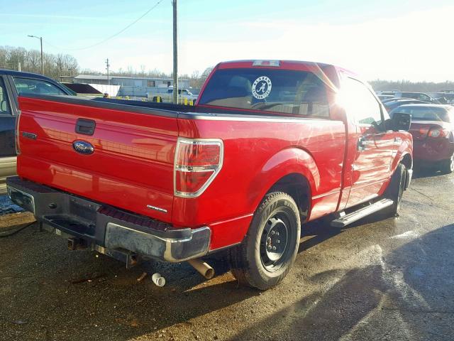 1FTMF1CM5DKE29990 - 2013 FORD F150 RED photo 4