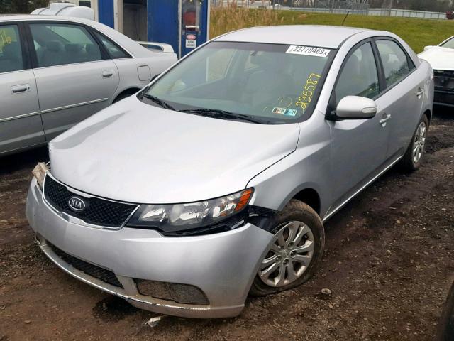 KNAFU4A24A5235587 - 2010 KIA FORTE EX SILVER photo 2