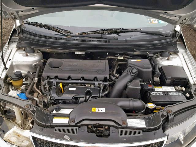 KNAFU4A24A5235587 - 2010 KIA FORTE EX SILVER photo 7