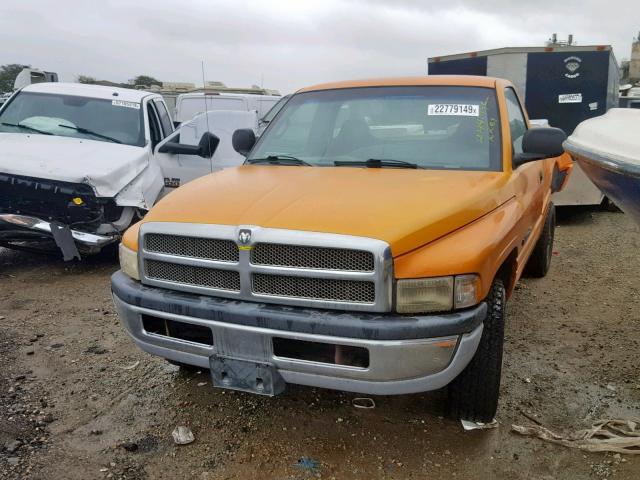 3B7KC26Z4XM570057 - 1999 DODGE RAM 2500 ORANGE photo 2