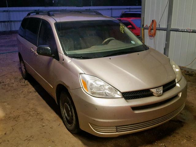 5TDZA23C65S381900 - 2005 TOYOTA SIENNA CE GOLD photo 1