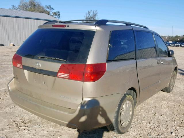 5TDZA23C65S381900 - 2005 TOYOTA SIENNA CE GOLD photo 4