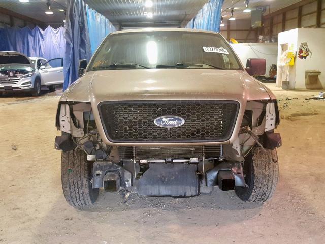 1FTPX12544NB65616 - 2004 FORD F150 TAN photo 9