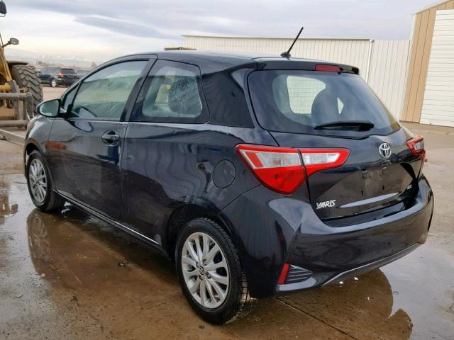 VNKJTUD36JA086747 - 2018 TOYOTA YARIS L BLACK photo 3