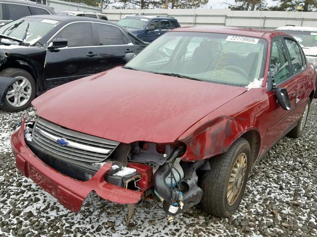 1G1ND52F84M654843 - 2004 CHEVROLET CLASSIC BURGUNDY photo 2