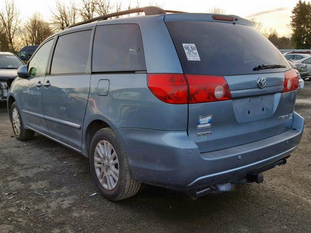 5TDBK22C07S007334 - 2007 TOYOTA SIENNA XLE BLUE photo 3