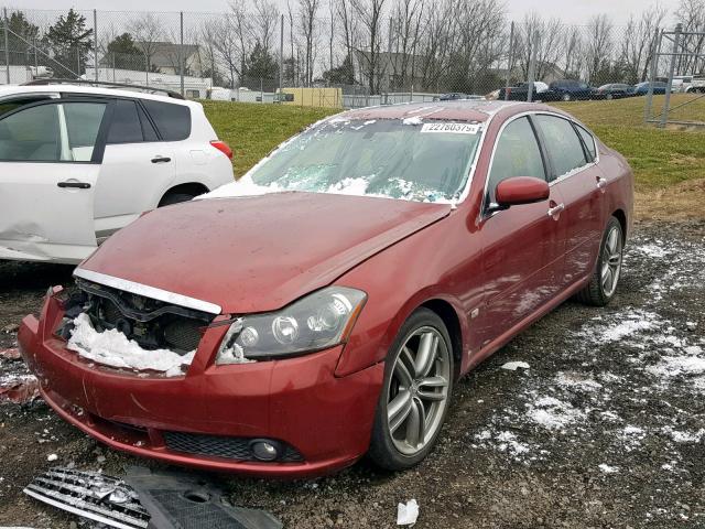 JNKBY01E56M202148 - 2006 INFINITI M45 BASE RED photo 2