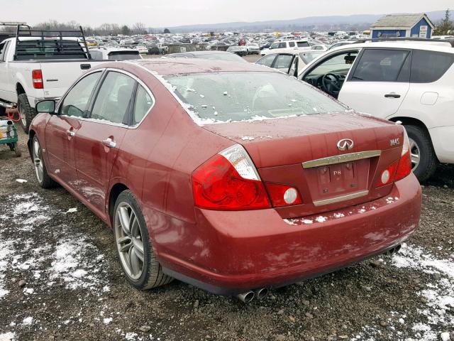 JNKBY01E56M202148 - 2006 INFINITI M45 BASE RED photo 3