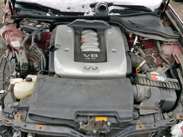 JNKBY01E56M202148 - 2006 INFINITI M45 BASE RED photo 7