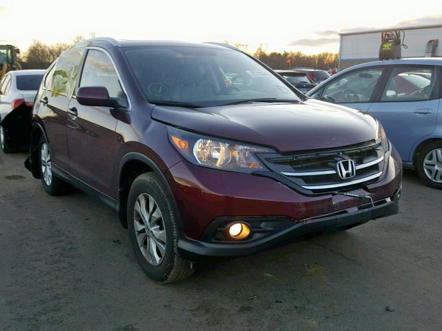 5J6RM4H73DL001677 - 2013 HONDA CR-V EXL BURGUNDY photo 1